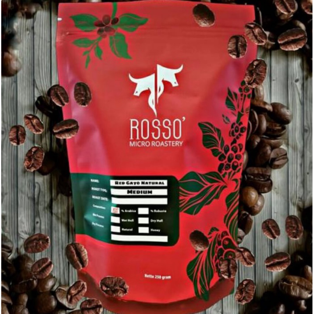 

Red Gayo Natural 250gr Rosso’ Micro Roastery wholebeans