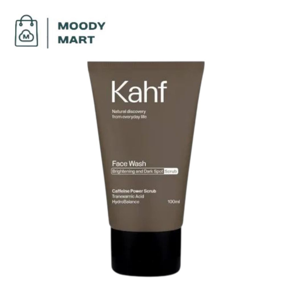 Kahf Face Wash Bightning and Dark Spot Scrub 100ml / Kahf Pembersih Wajah Coklat 100ml | Moody Mart
