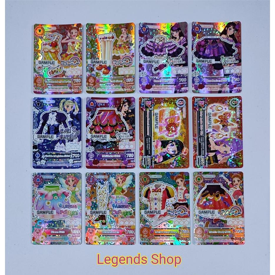 Kartu Aikatsu Happy Rainbow Spicy Ageha Loli Gothic Sample Card Set