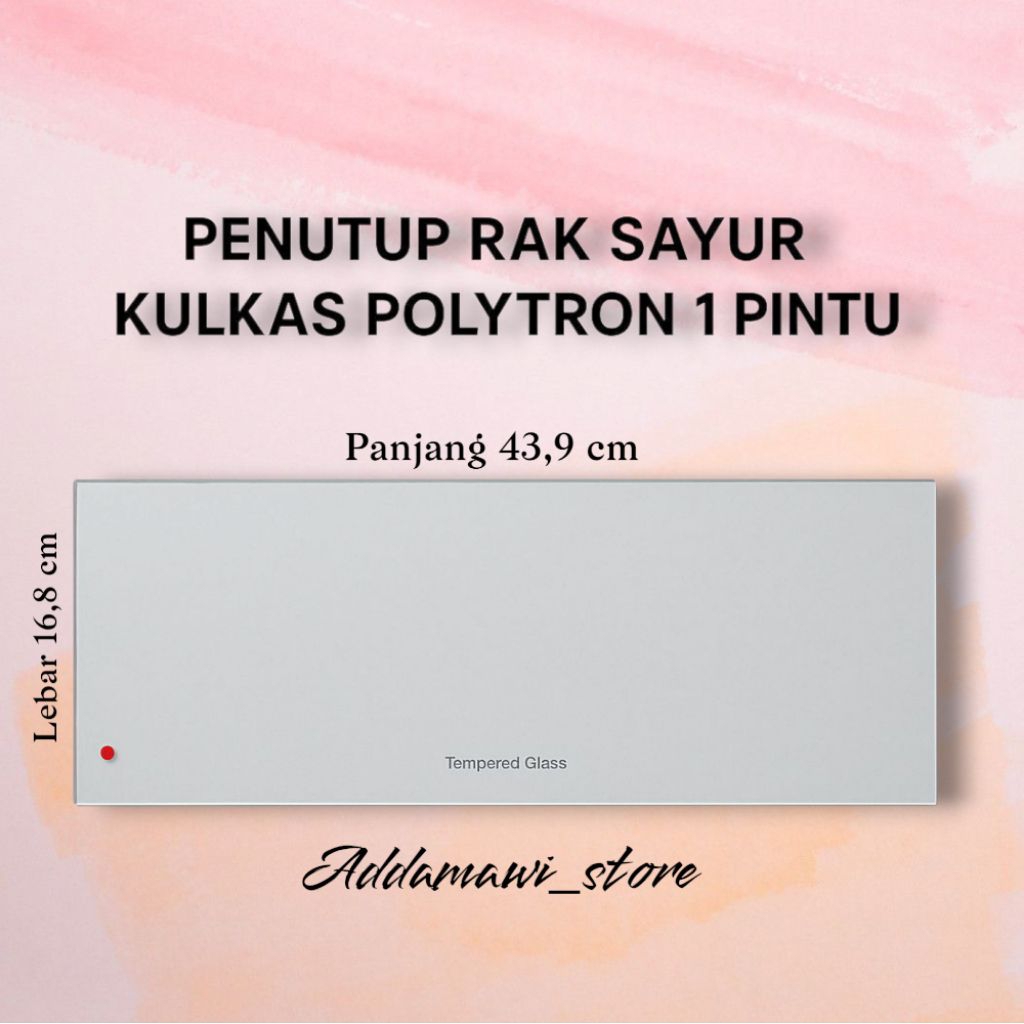 PENUTUP RAK SAYUR KULKAS POLYTRON 1 PINTU