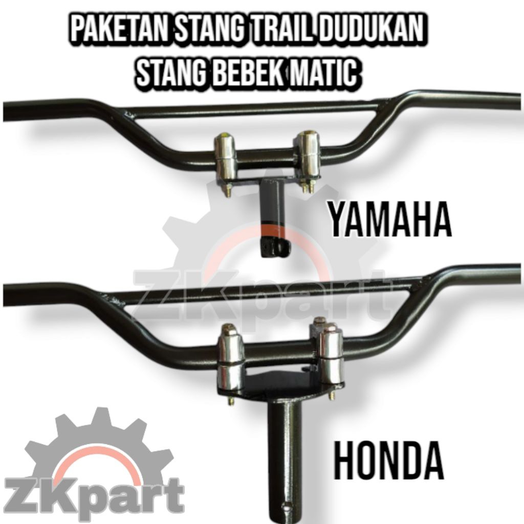 Paket Dudukan Stang Racing Trondol Matic dan Bebek Yamaha Honda Stang Trail