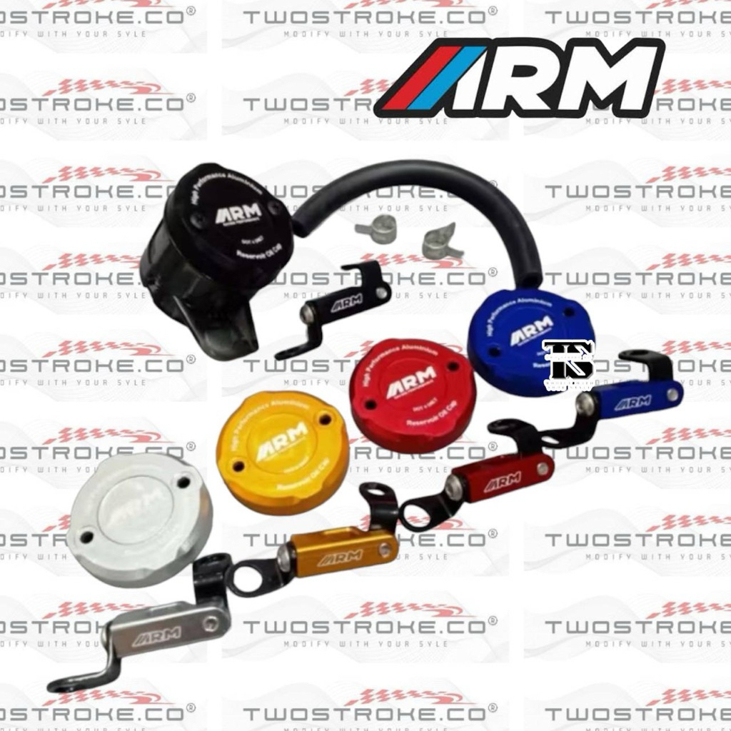 Tabung Minyak Rem Besar Set Bracket dan Tutup Tabung ARM // Tabung Minyak Rem Big Smoke ARM //Origin