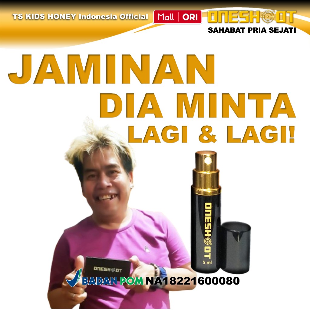 ONESHOOT Spray 5ml Obat Alami Herbal Oles Tradisional Kuat Tahan Lama Pria Ampuh Tanpa Kebas