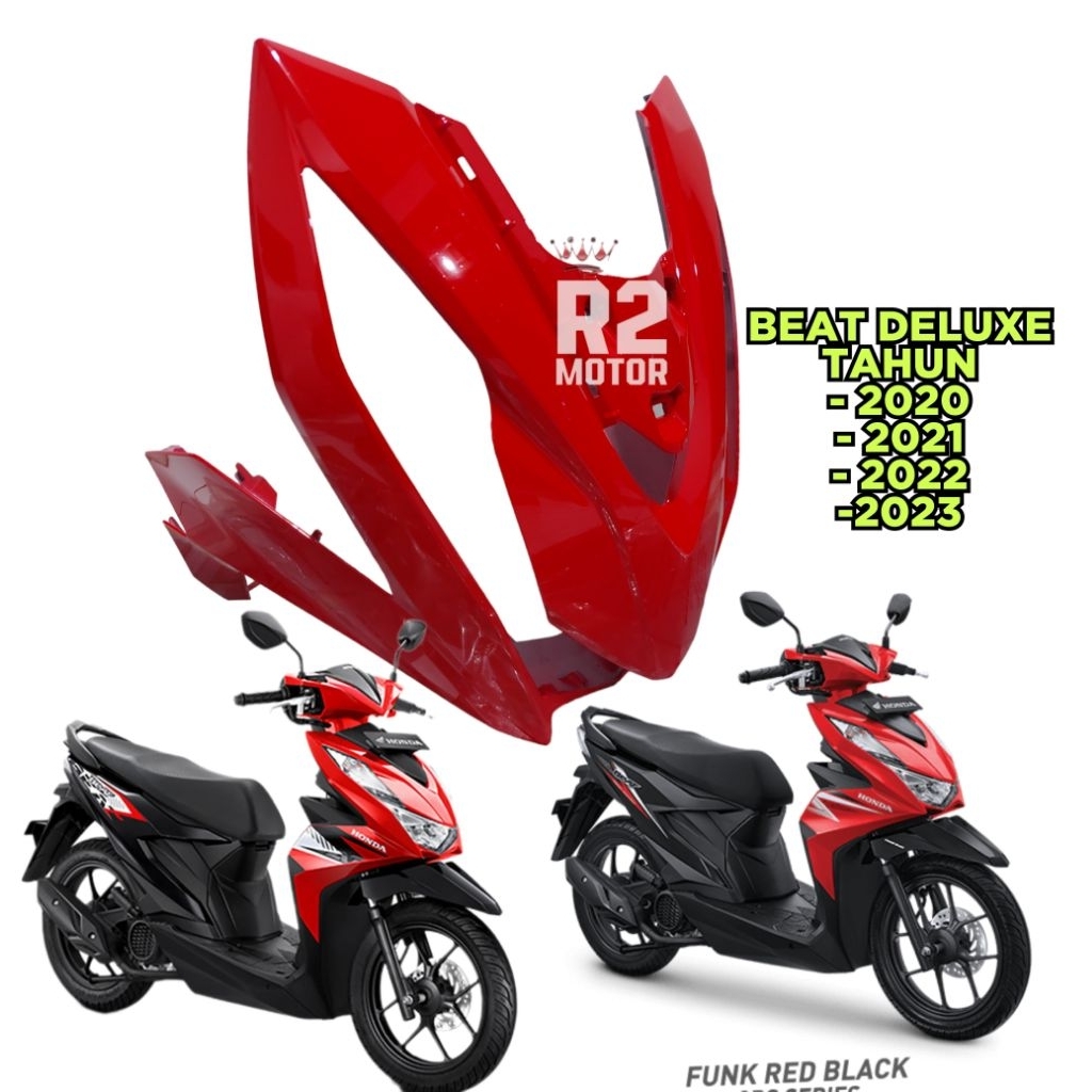 Cover Tameng Body Depan Beat Deluxe Merah 2020 2021 2022 2023