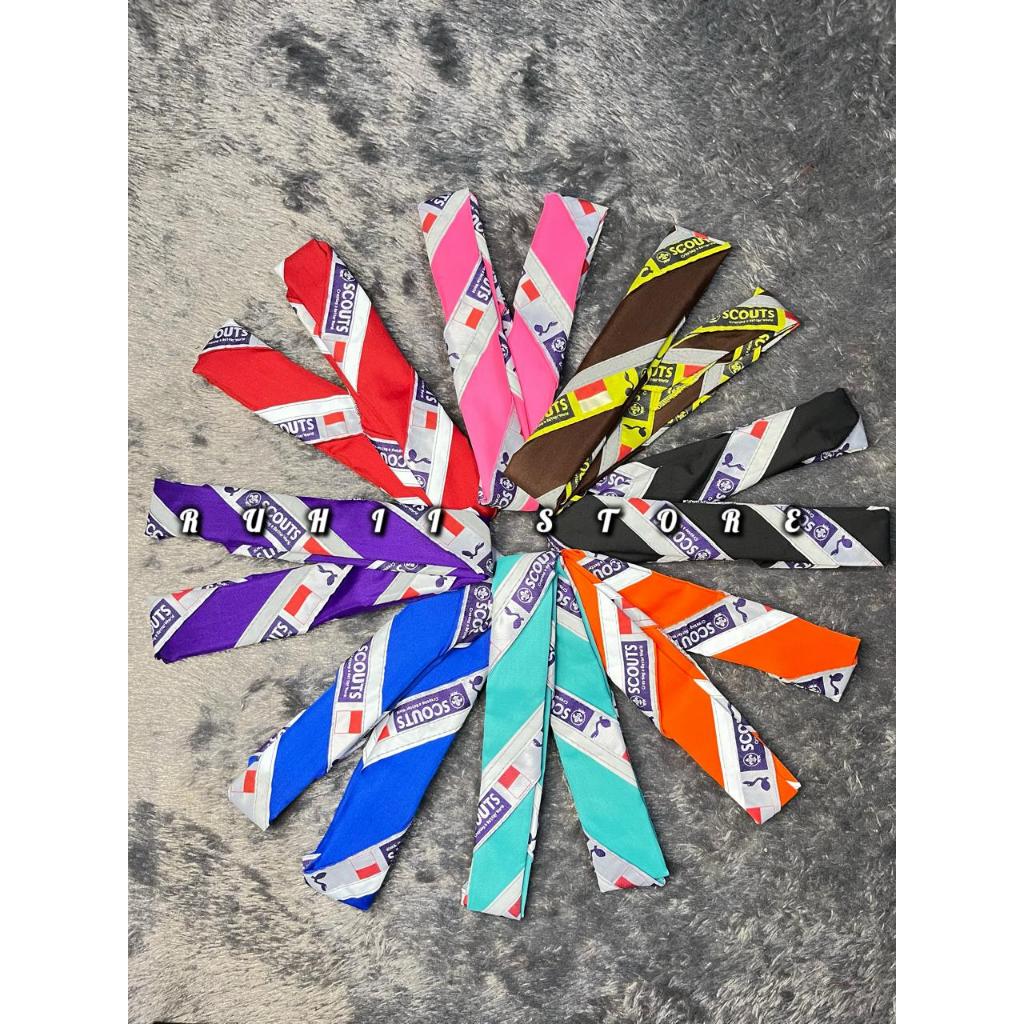 Scraf Polos Menyala List SCOUT / Scarf Pramuka Menyala