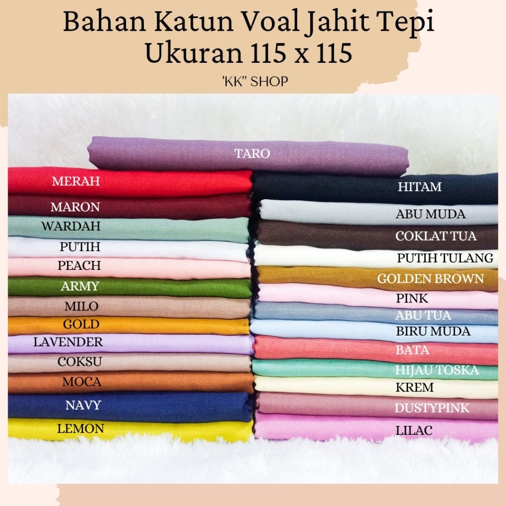 Hijab Voal | Hijab Voal Polos | Hijab Voal Jahit Tepi