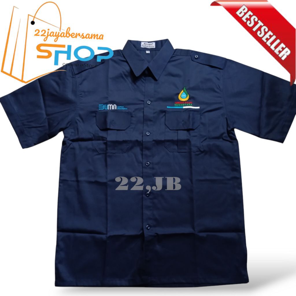 Kemeja Agrinas Palma Nusantara APN • Baju Agrinas Palma Nusantara • Seragam APN bordir