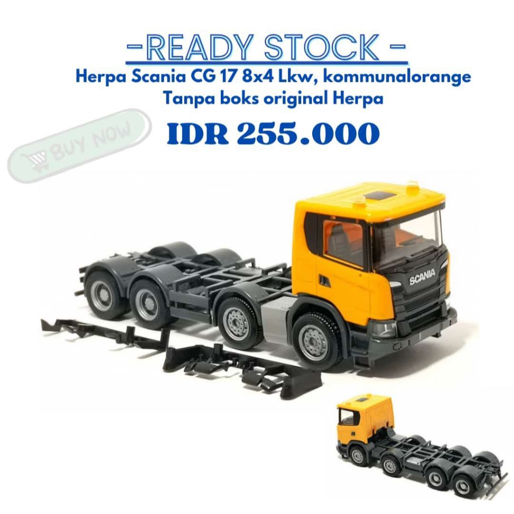 Herpa Scania CG17 8X4 LKW,Kommunalorange