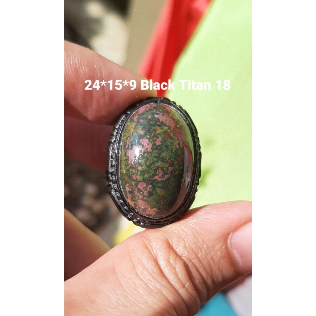 Natural Cincin Batu Akik Nogosui Unik Mirip Pirus Persia Karakter Kuat Berwibawa
