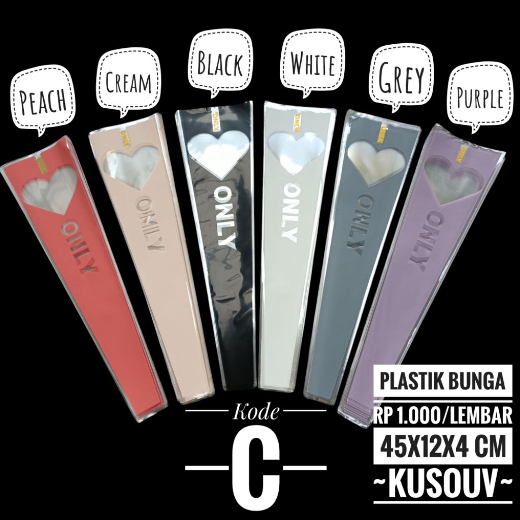 Plastik Bunga/Pembungkus Bunga Tangkai/Cellophane Tangkai Mawar