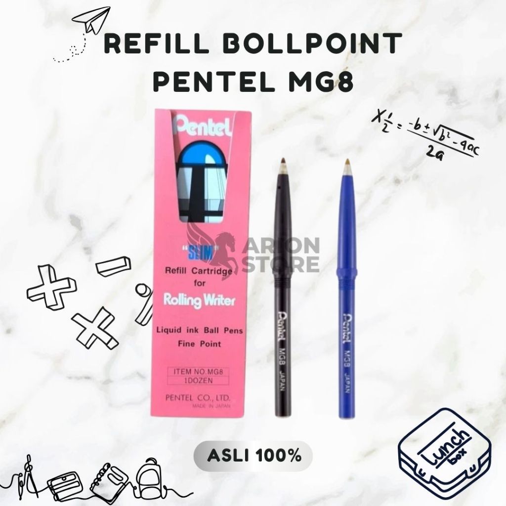 

REFILL BOLLLPOINT PENTEL MG8/ISI BOLPEN PENTEL MG8 [PCS]