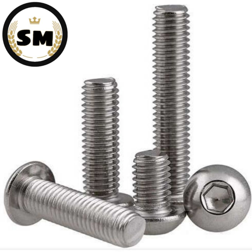 Baut L Button Stainless M6x12 anti karat