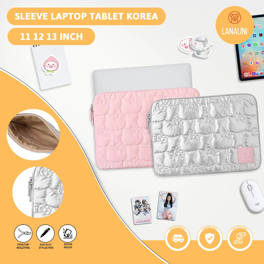 Tas Laptop Tahan Air Sleeve Laptop Puffy Pouch Sarung Tas Bag Case Ipad Tab Tablet Macbook Air Pro A