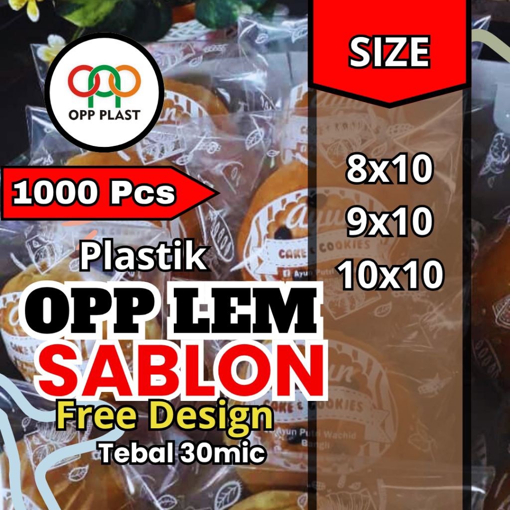 

Plastik OPP LEM 8x10/9x10/10x10 Sablon | Tebal 30 micron