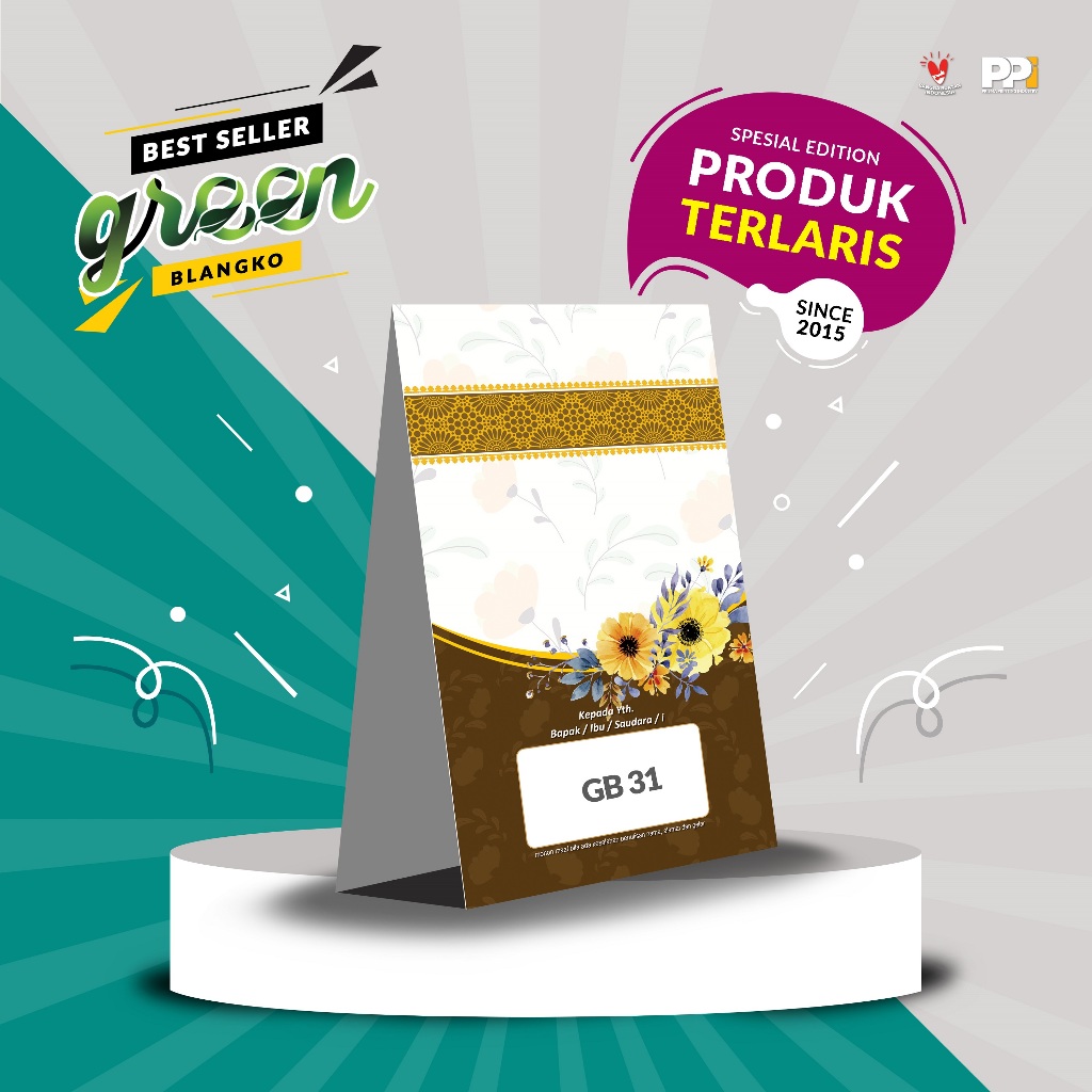 Undangan Pernikahan Murah / GB (Green Blangko) 31 / Gratis Plastik OPP / Blangko Undangan Blangko
