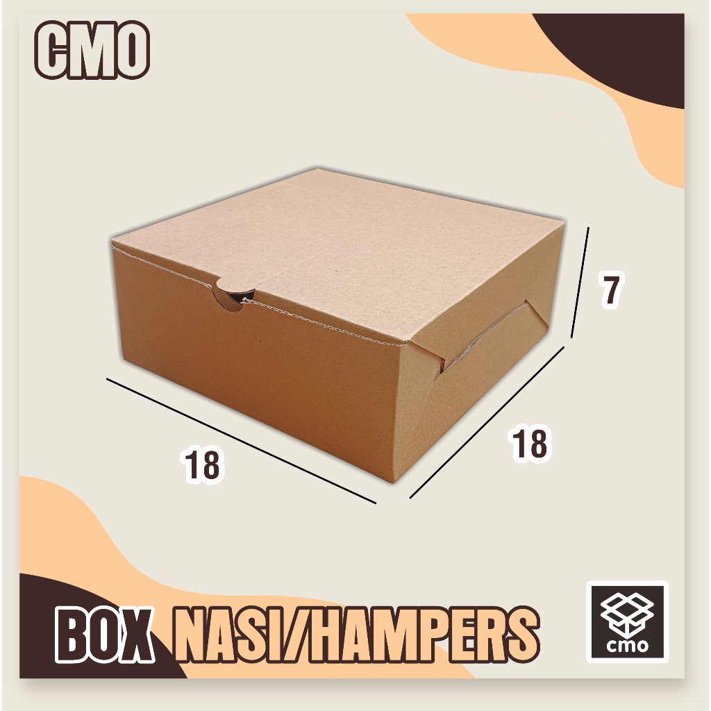 

Box hampers/nasi 18x18x7 cm HAMPERS/KADO/GIFT/POLOS/BOX HAMPERS/BOX SOUVENIR/BOX KOSMETIK | DUS NASI KOTAK | DUS HAMPERS | DUS KUE | DUS MAKANAN