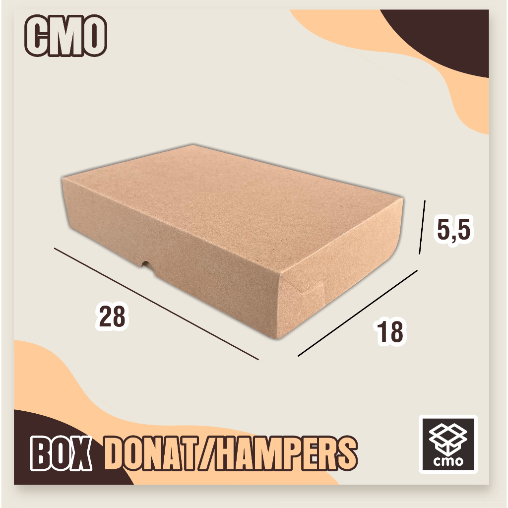 

Box Hampers 28x18x5,5 cm Hampers/kado/Gift/Polos/BoxDonat/kardusdonat