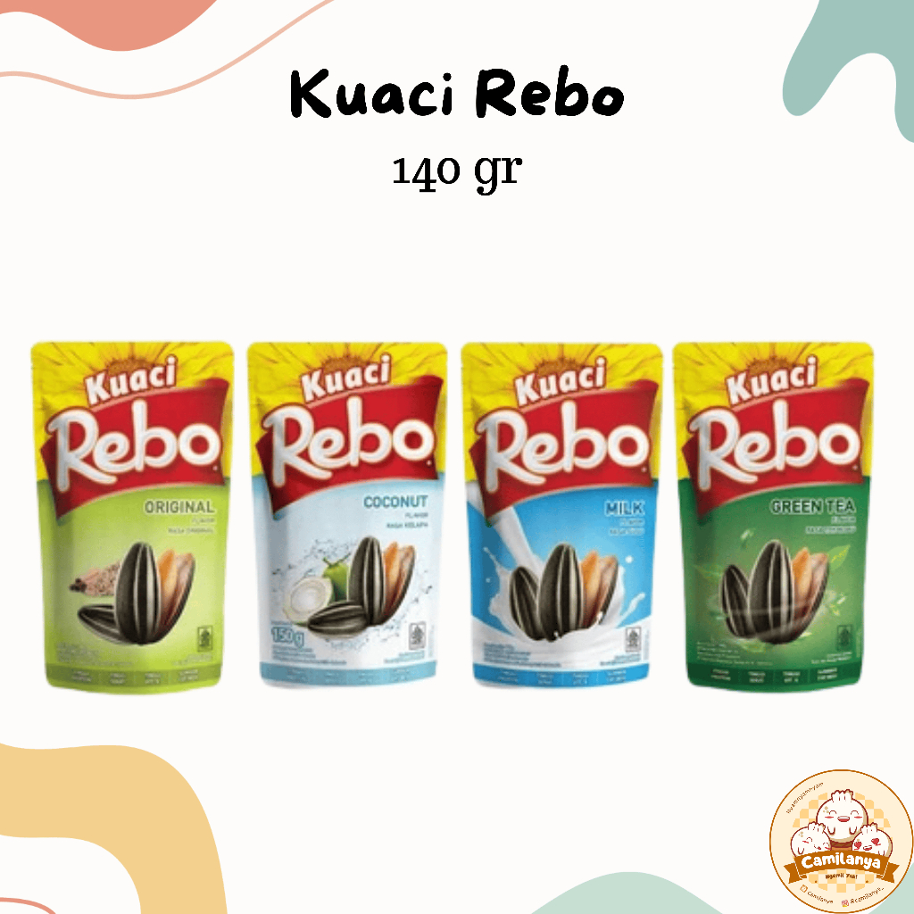 

Kuaci Rebo Ukuran Besar 140 gr Original Green Tea Milk Salted Caramel