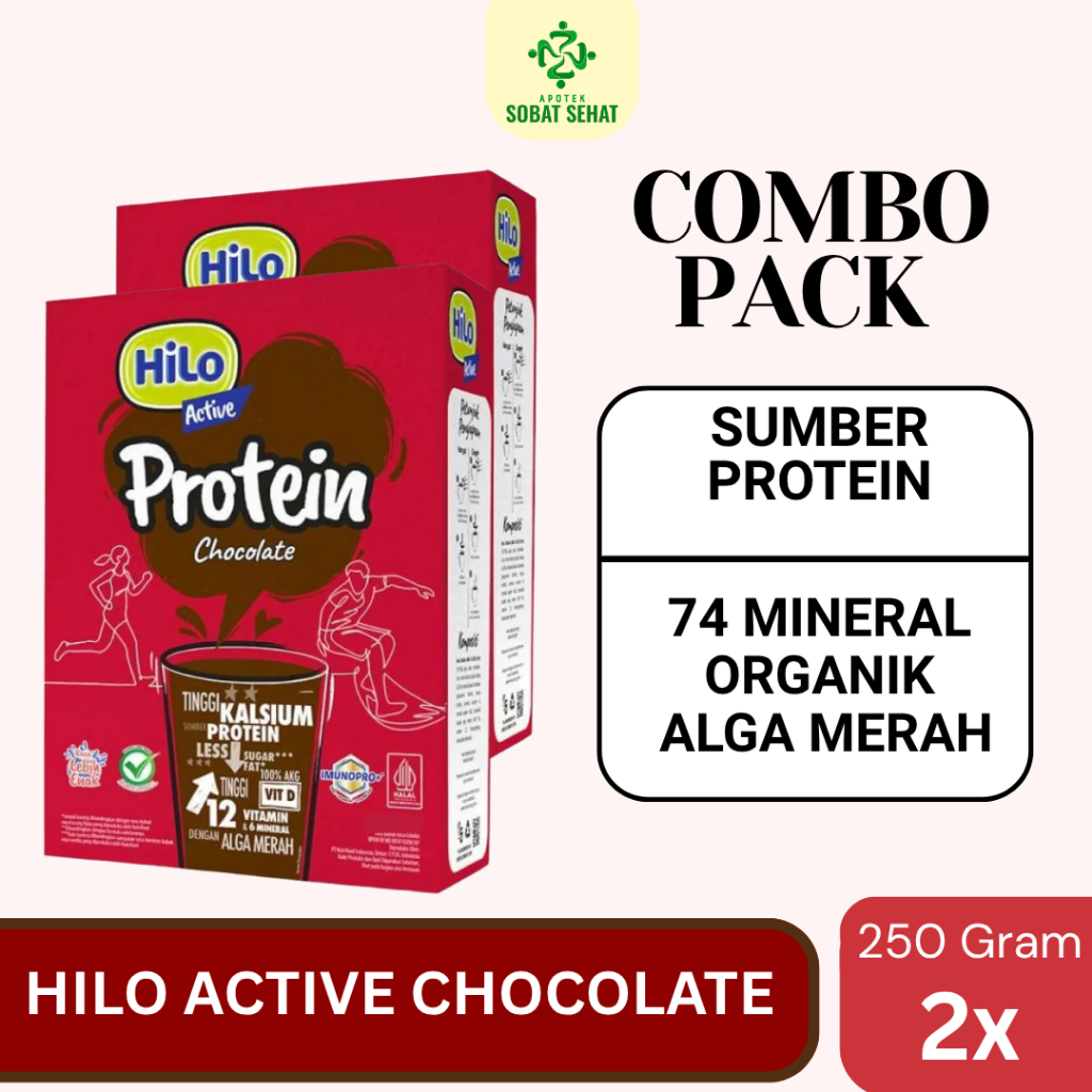 

[COMBO HILO] - 2 BOX x 250 Gram Hilo Active Rasa Chocolate - Susu Dengan Tinggi Kalsium