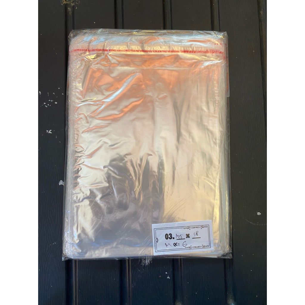 

plastik opp 1 pack (ukuran 14,5x18) ISI 100 PCS plastik undangan