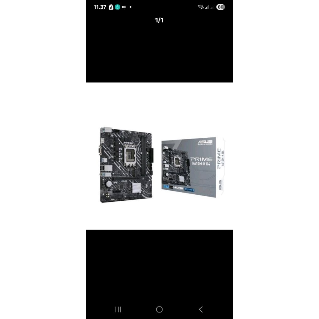 MOTHERBOARD ASUS H610M K LGA 1700