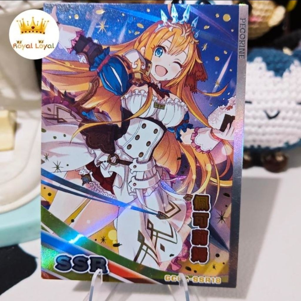 Pecorine Kartu Re: Dive CCG TCG Goddess God Card Atlas Of God SSR Holo Tebal Collection Card - (GC02