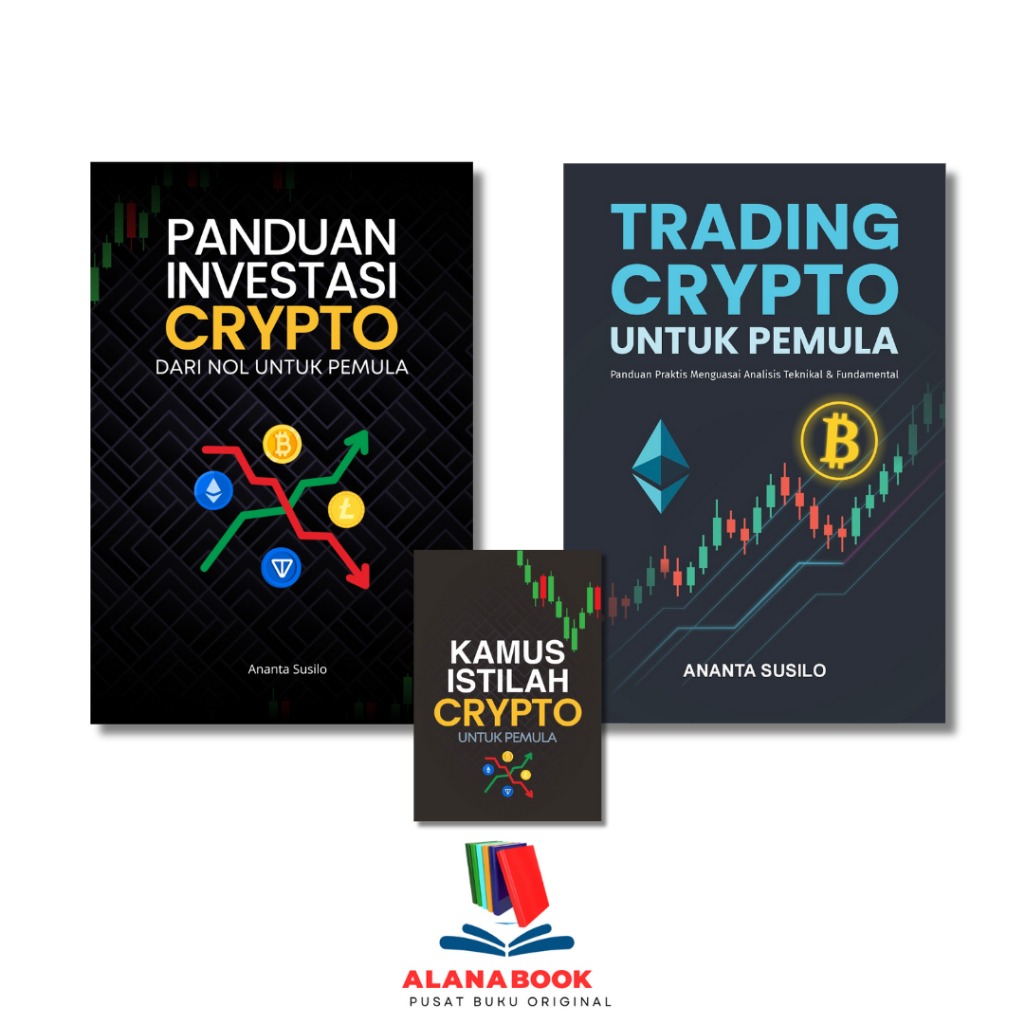 Paket Trading Crypto (Trading Crypto + Investasi Crypto) Hemat 2 Buku Bonus Kamus Crypto - Yash Medi