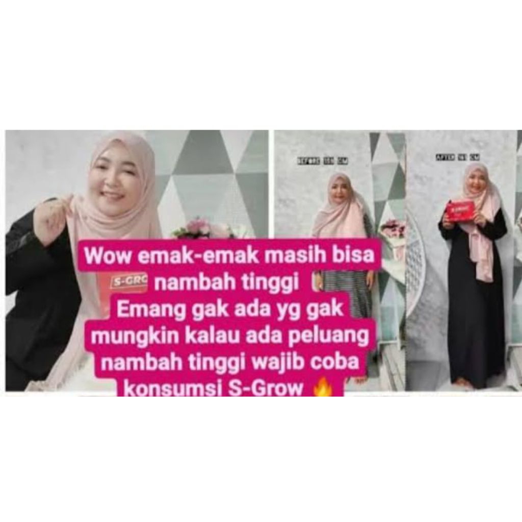 S-grow peninggi badan asli 1bok