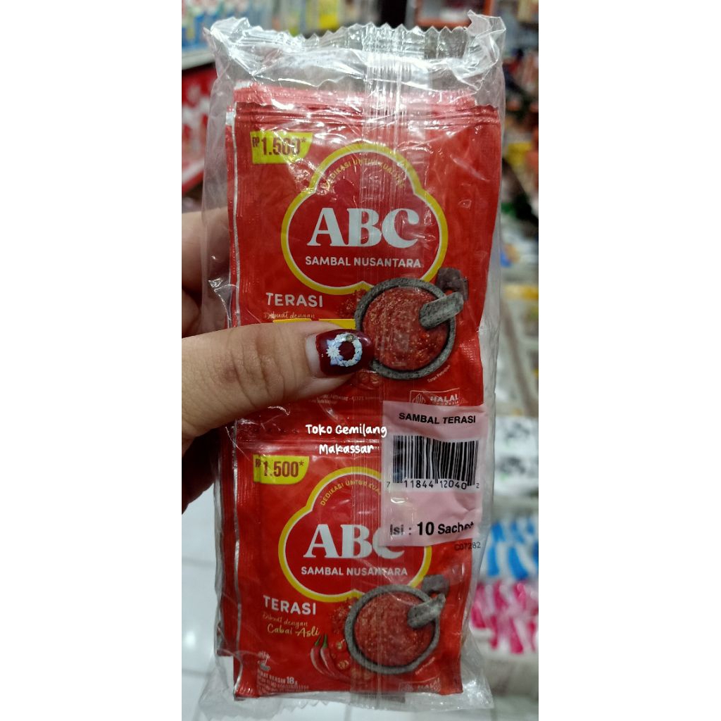 

ABC Sambal Nusantara Sambal Terasi Sachet 1 Pak isi 10 Sachet @ 18 gram