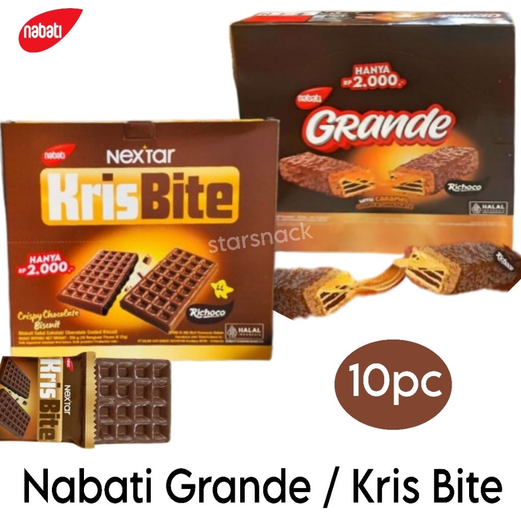 

Nabati Nextar Krisbite Grande wafer isi 10pc / kotak
