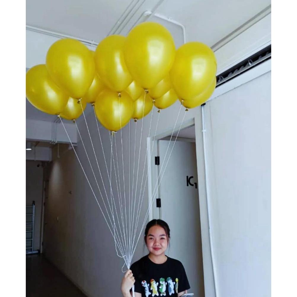 Jasa Peniupan Balon Helium Gas Terbang | Balon Latex Metallic Macaroon Chrome