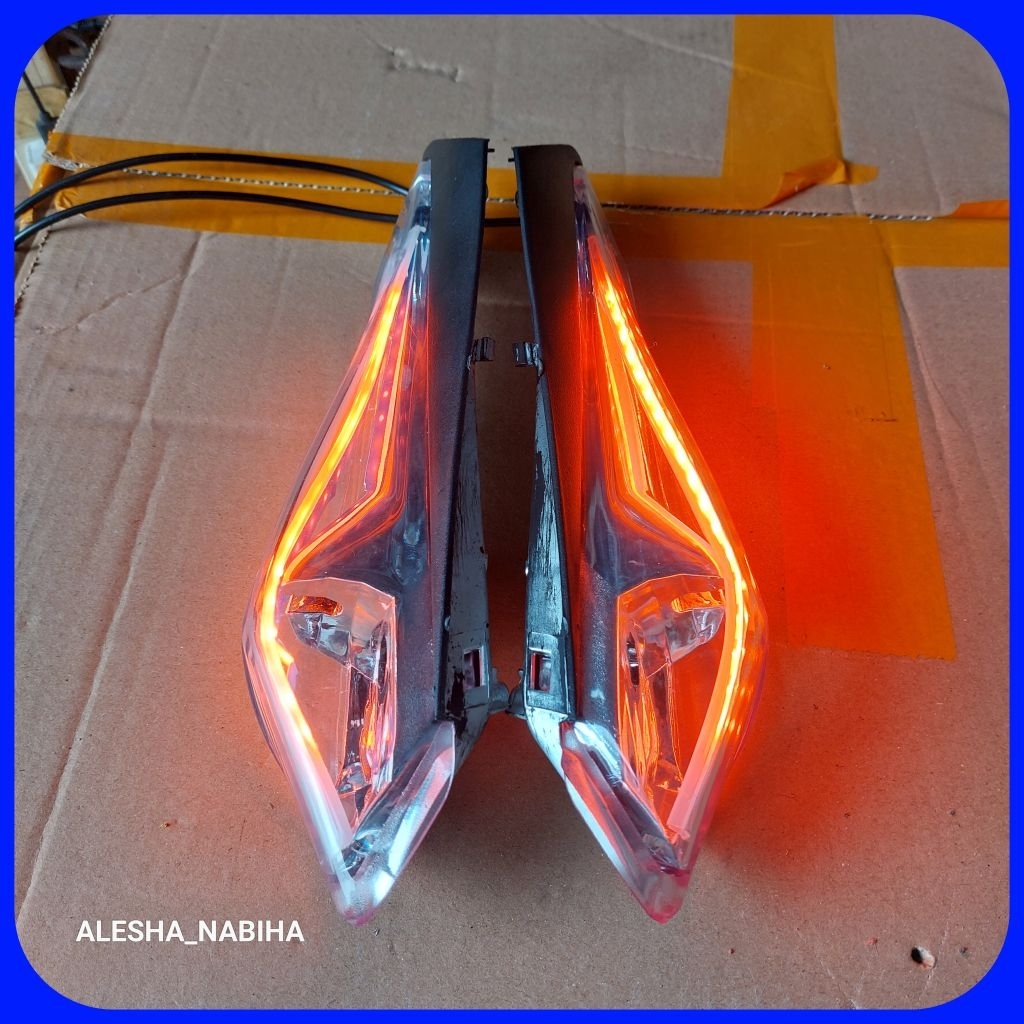 Lampu Sein Sen Depan Vario Techno 110 Cbs Karbu Full Set Alis Runing 2 Mode
