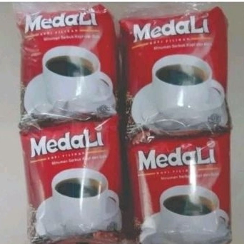 

kopi hitam Medali merah plus gula 1pak isi 20set