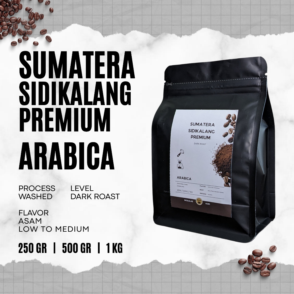 

WOLULAS Kopi Arabica Sumatera Sidikalang Premium Dark