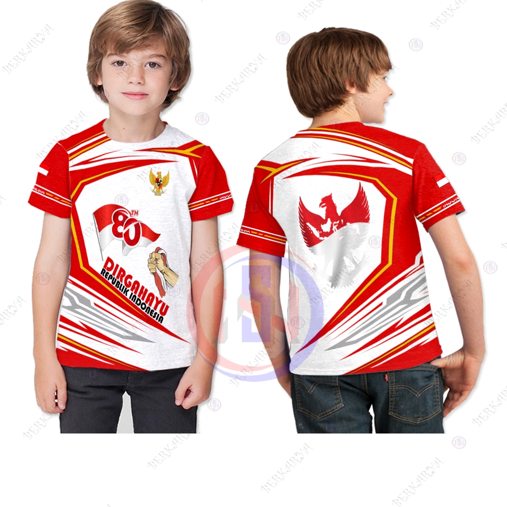 KAOS ANAK 17 AGUSTUS MERAH PUTIH || BAJU ANAK 17 AGUSTUS KEMERDEKAAN INDONESIA FULLPRINTING