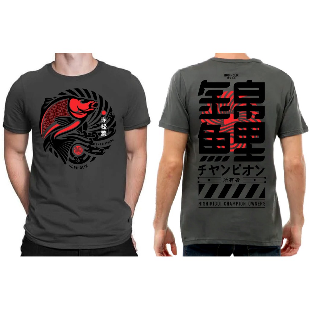 T-shirt Koi HOBIHOLIX AKA MATSUBA GREY