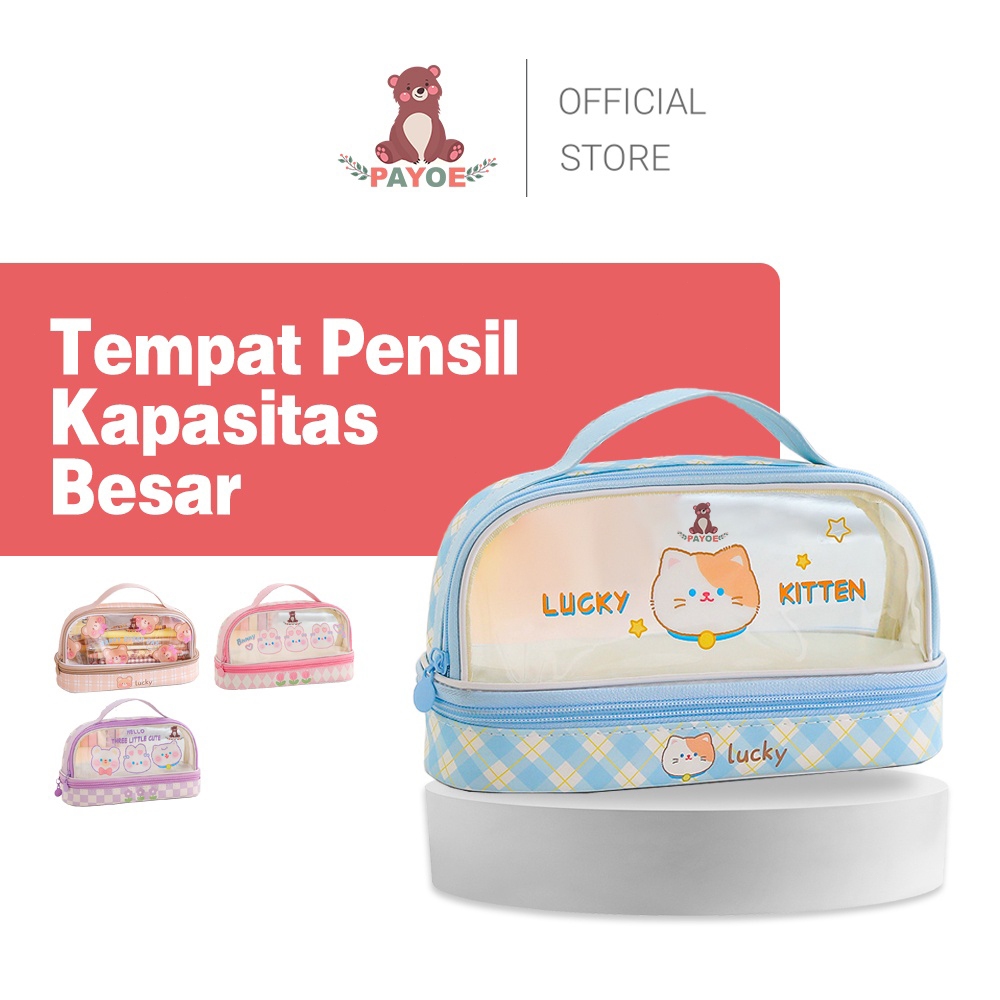 

PAYOE Kotak Tempat Pensil Kartun Transparan Anak