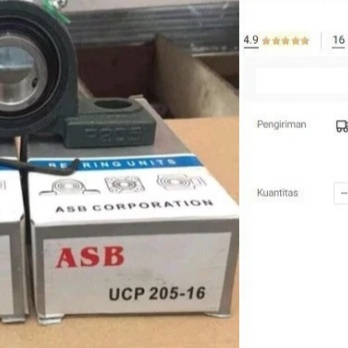 

Pillow Block ASB UCP 205-16 (AS 1") Bearing Lahar Duduk UCP205
