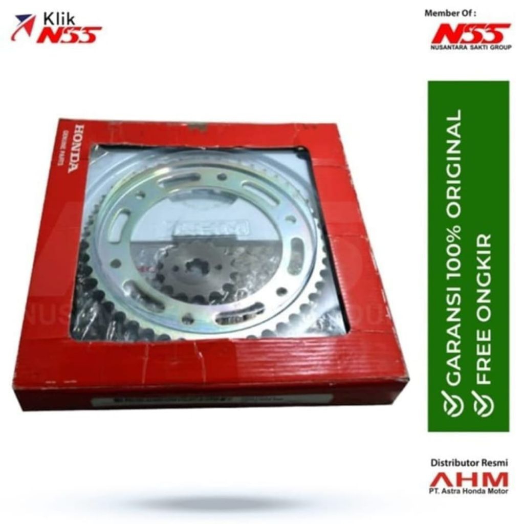 GEAR SET PLUS RANTAI HONDA CRF 150 ORI AHM