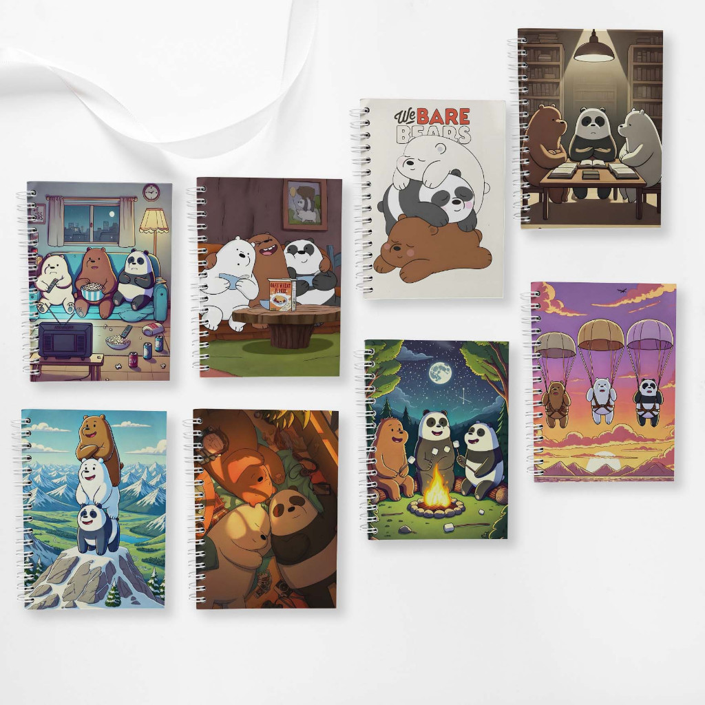 

Note Book Spiral Large (10 cm X 14 cm) Edisi We Bear Bears / Notebook A6 Custom / Seminar Kit Surabaya