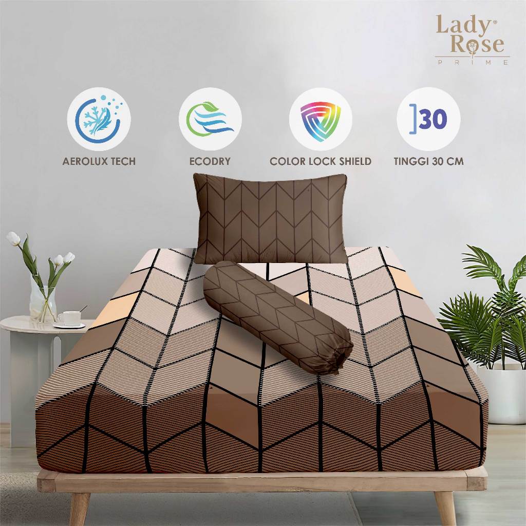 Lady Rose Prime - Sprei Single 120x200 Tinggi 30Cm - Teja