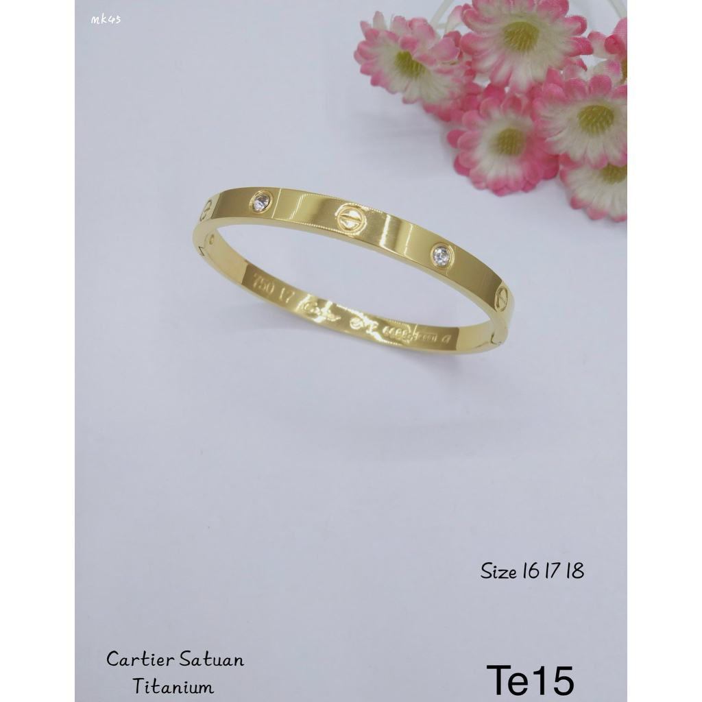 gelang cartier satuan titanium harga 1pc anti karat anti luntur