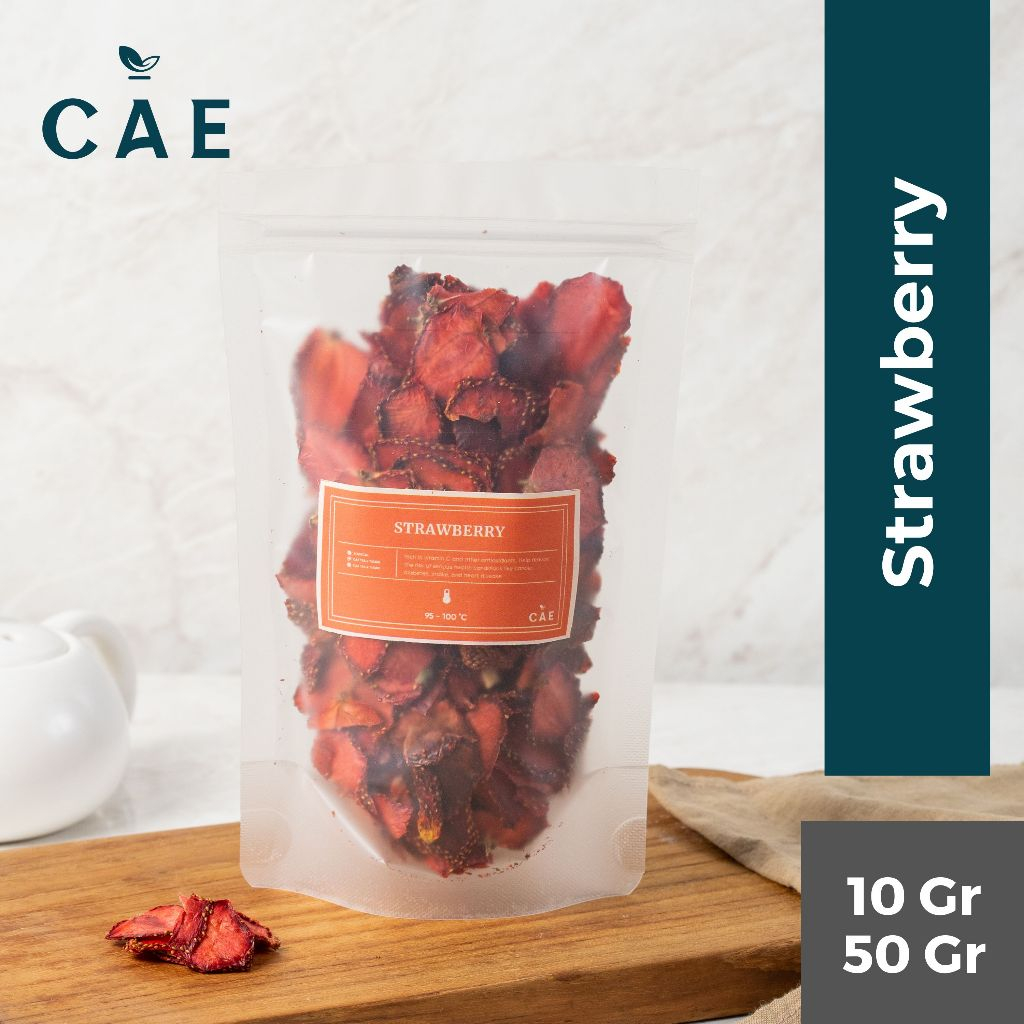 

Cahayadstore Strawberry Dried Buah Stroberi Kering Merah Fruit Premium 10-50 Gram