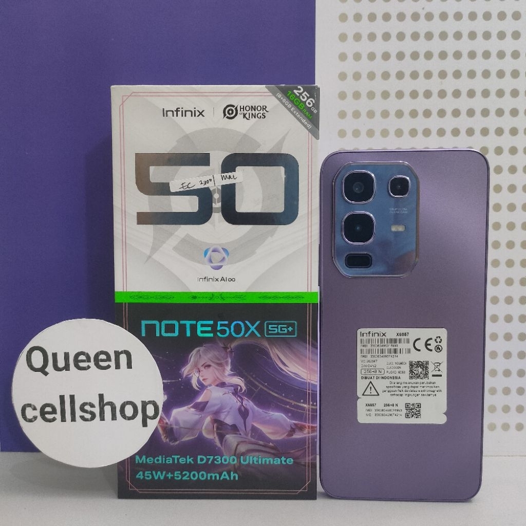 INFINIX NOTE 50X 5G 8/256 SECOND FULLSET