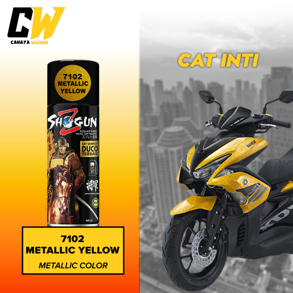 Cat Pilox Shogun Z Paint Kuning Metallik Emas Metallic Yellow 7102