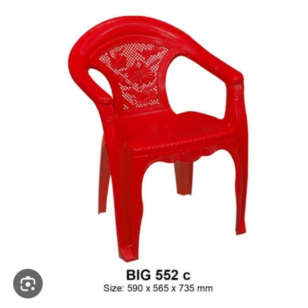 BANGKU SENDER NAPOLLY / KURSI PLASTIK SENDER TANGAN MOTIF BUNGA NAPOLLY 552