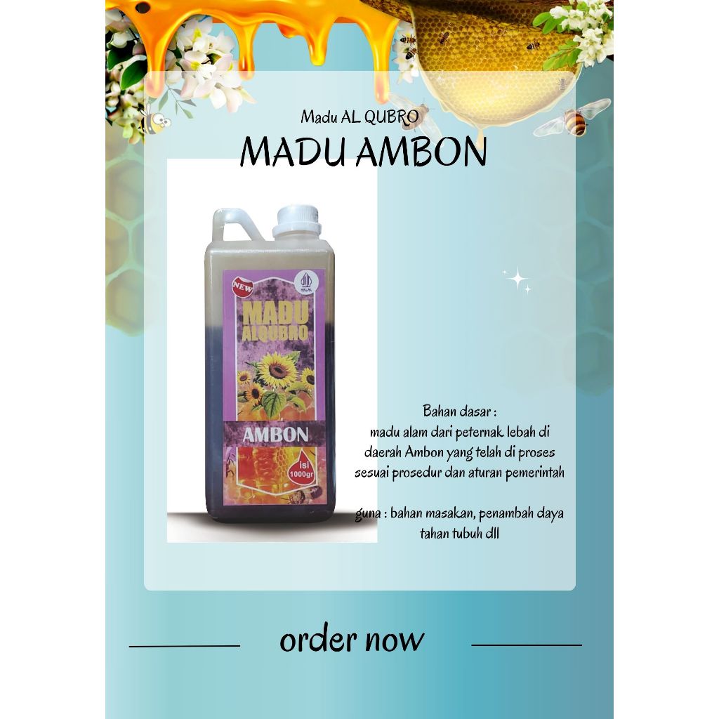 

Al Qubro Madu alam Ambon kemasan 1kg