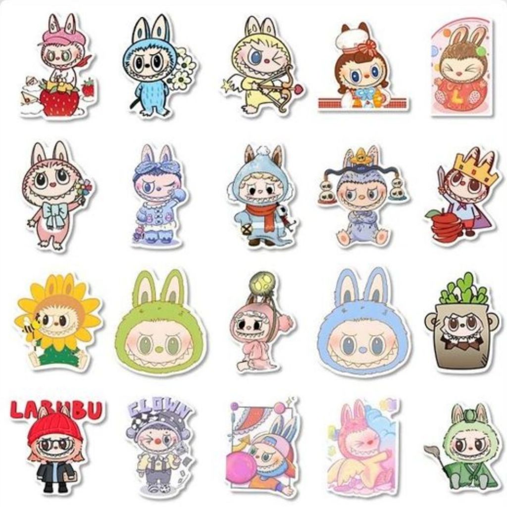 

Stiker Labubu dan Sanrio Murah Mix isi 20 Lembar