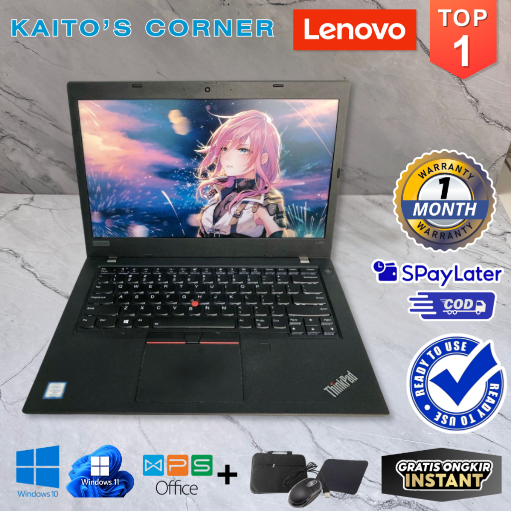 [Bekas] Laptop Lenovo Thinkpad L380/L390/L420/L430/L440/L450/L460/L470/L480/L490 Core i3/i5/i7