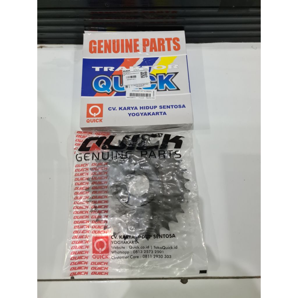 Sprocket 30T Traktor G1000 / S1000 / G3000 / G1000 Boxer / Zeva - Gigi Gir Traktor G1000 Quick Asli